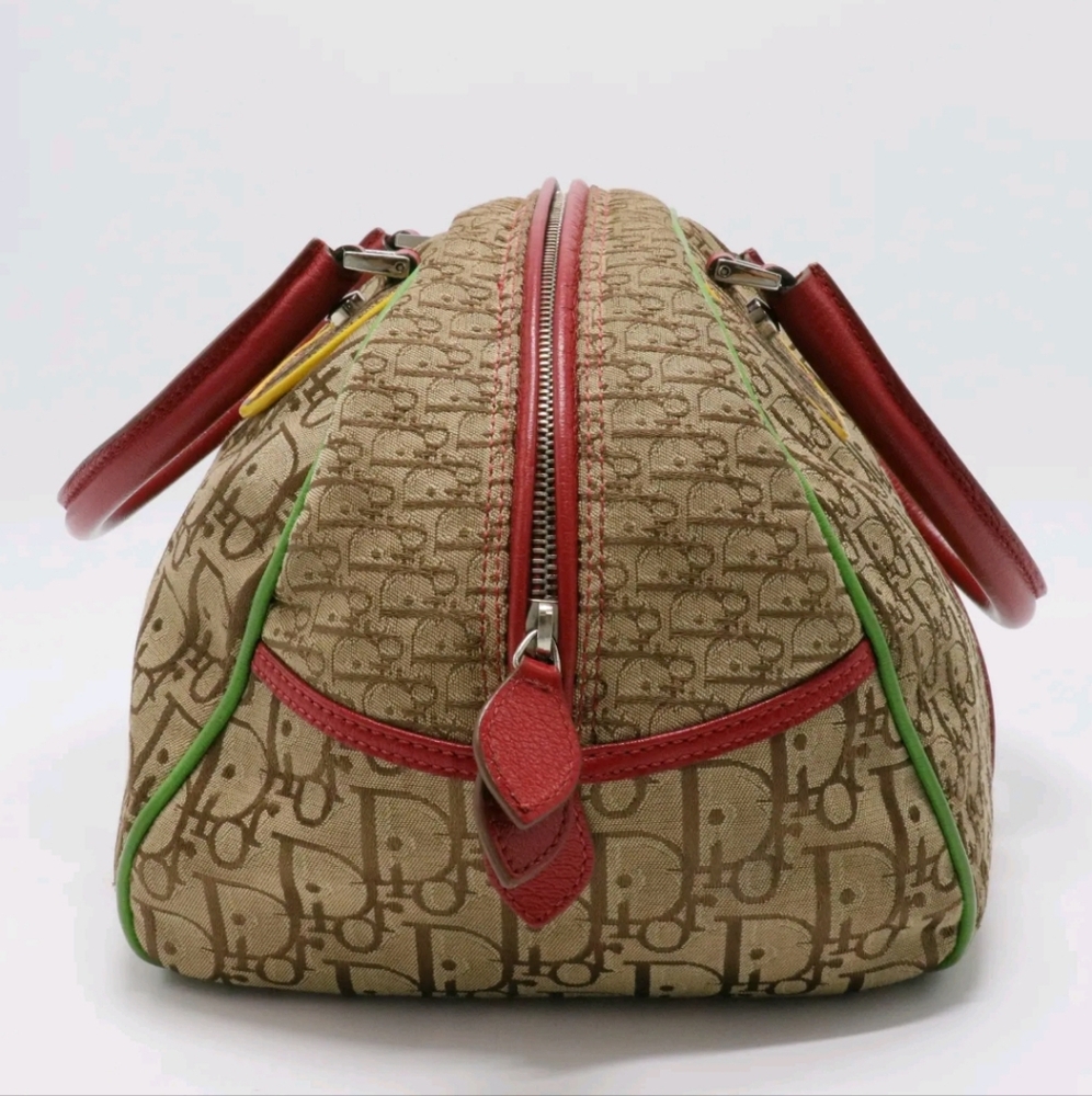 (VINTAGE) CHRISTIAN DIOR MONOGRAM BEIGE RASTA BOWLER - Picture 3 of 7